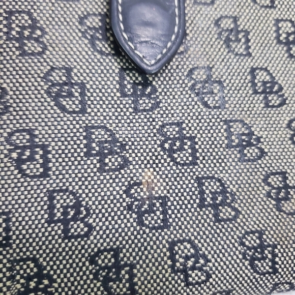 Douney & Bourke Signature 1975 Canvas Leather Trim Wallet Black Tan Vintage - Picture 9 of 16